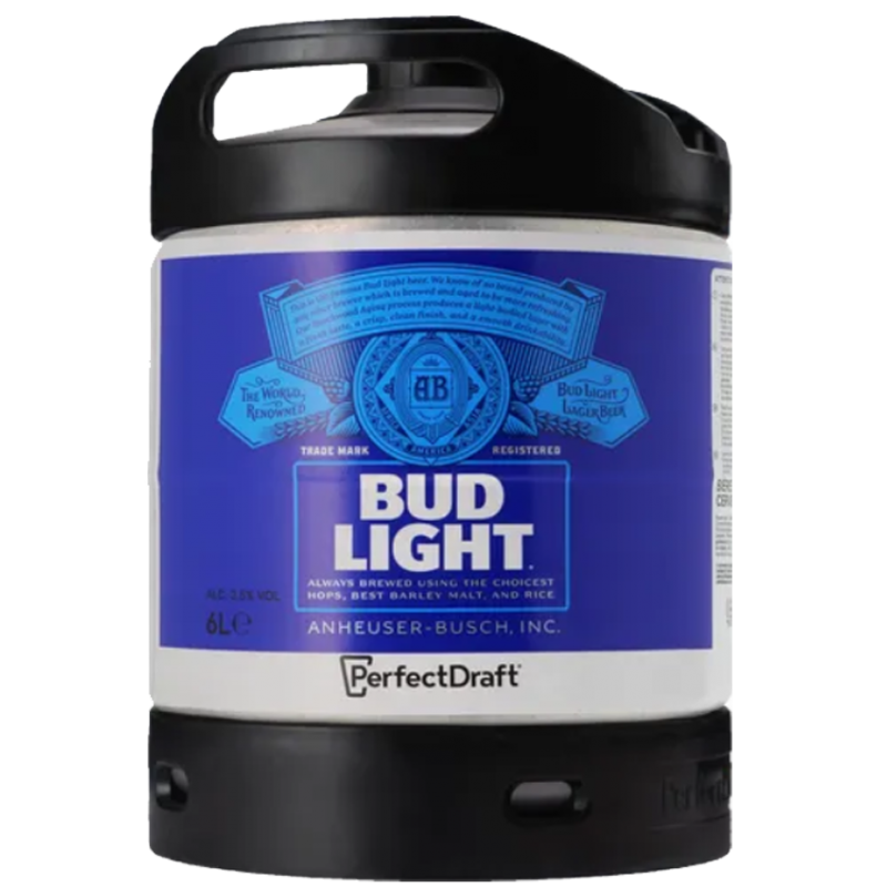 Buy Online BUD Light 3,5° - PerfectDraft 6L Keg - KEGS-SHOP - Deliv...